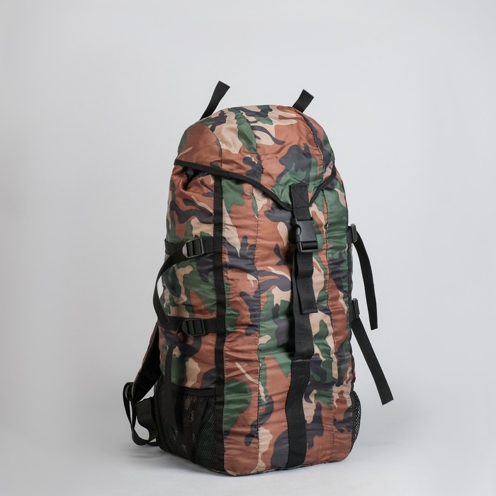 Рюкзак туристический "УРАН", 60 л, отдел на шнурке, 2 боковые сетки, цвет камуфляж НАТО