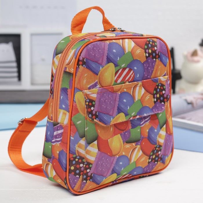 Рюкзак детский "Конфеты", 1 отдел на молнии, наружный карман, разноцветный