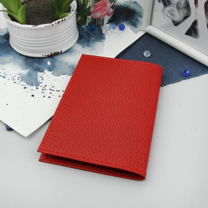 Обложка для автодокументов, доллар, цвет алый