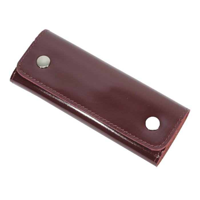 Ключница на кнопке, цвет коричневый