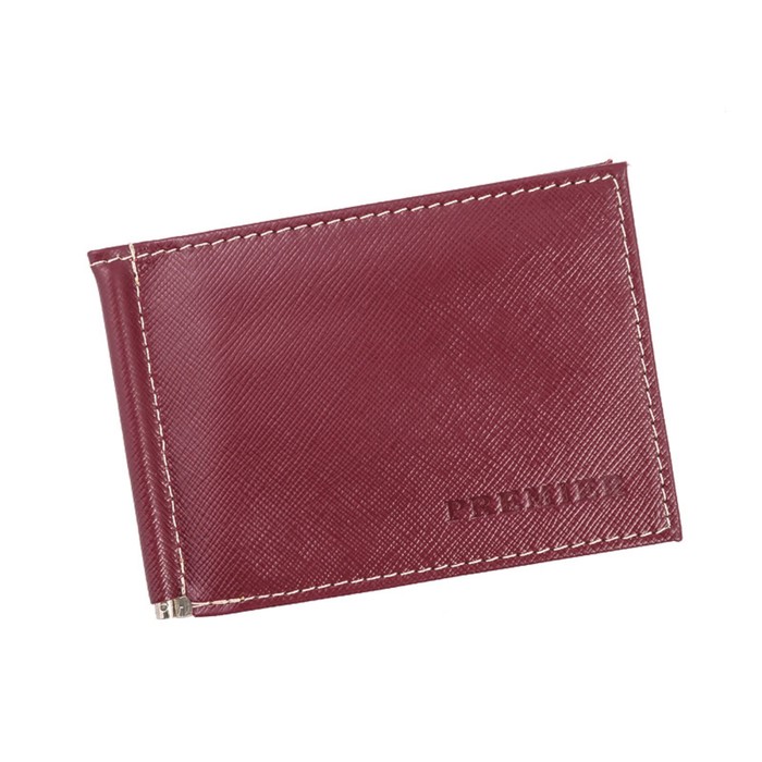 Зажимы для купюр, без застежки, н/к, цвет бор./беж. сафьян M-53-582-528