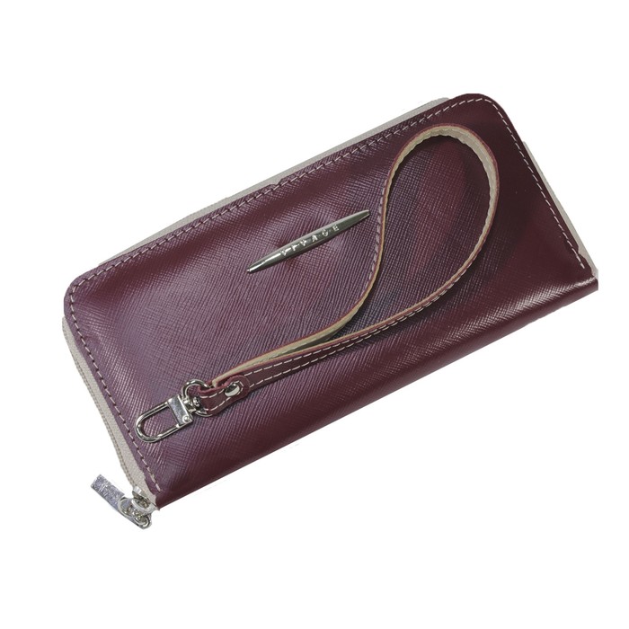 Кошелёк женский на молнии, 3 отдела для купюр, для кредитных карт, цвет бордовый