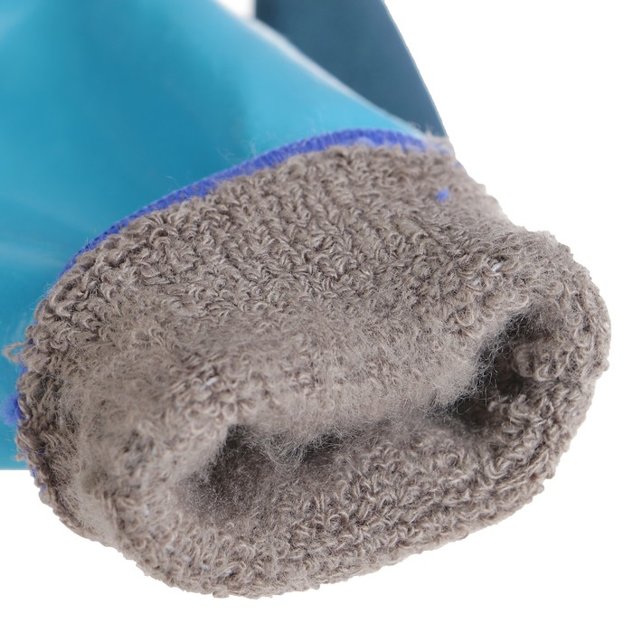 Перчатки нейлоновые, утеплённые до -30°С, с двойным латексным обливом, размер 10