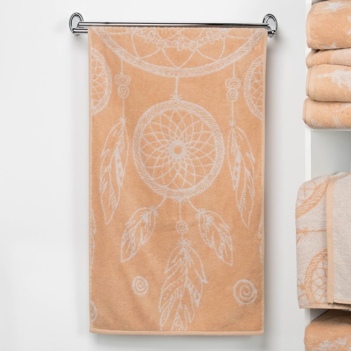 Полотенце махровое "Этель" Ловец снов, цвет айвори, 70х130 см, 100% хл, 420 г/м²