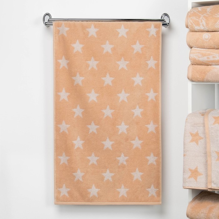 Полотенце махровое "Этель" Звездопад, цвет айвори, 50х90 см, 100% хл, 420 г/м²