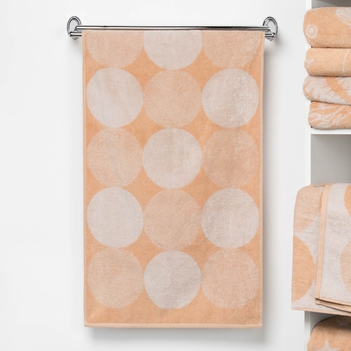 Полотенце махровое "Этель" Конфетти, цвет айвори, 70х130 см, 100% хл, 420 г/м²