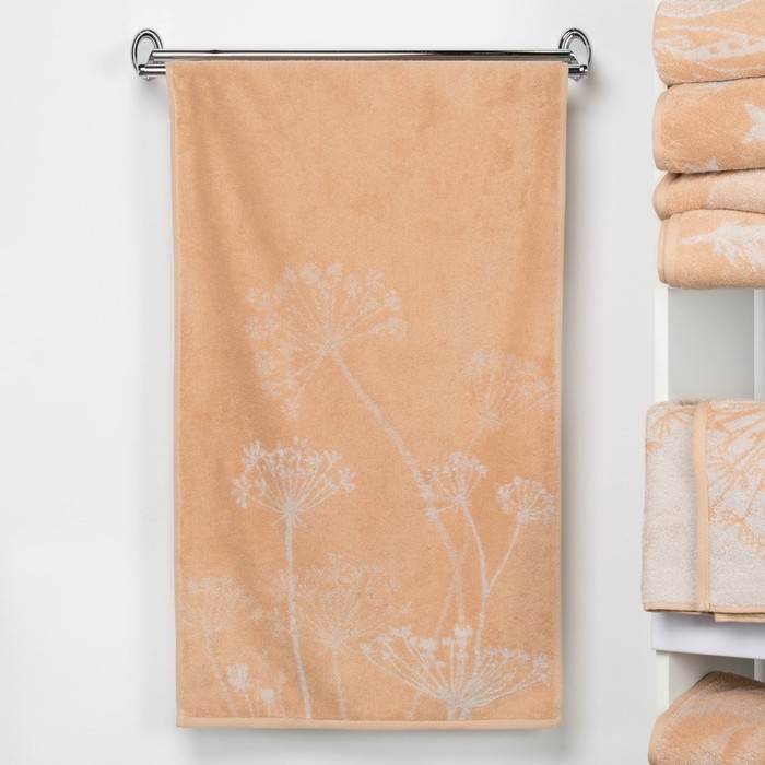 Полотенце махровое "Этель" Зонтики, цвет айвори, 50х90 см, 100% хл, 420 г/м²