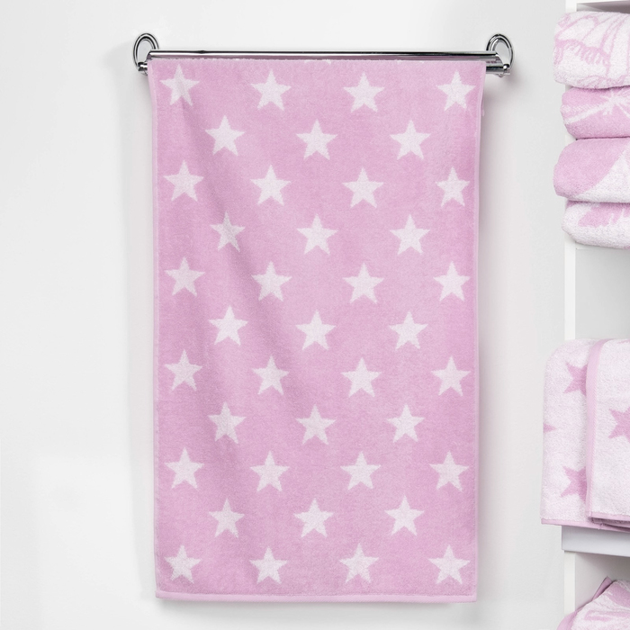 Полотенце махровое "Этель" Звездопад, цвет лаванда, 50х90 см, 100% хл, 420 г/м²