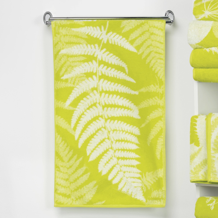 Полотенце махровое "Этель" Шелест, цвет лайм, 50х90 см, 100% хл, 420 г/м²