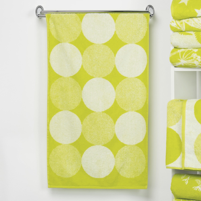 Полотенце махровое "Этель" Конфетти, цвет лайм, 70х130 см, 100% хл, 420 г/м²