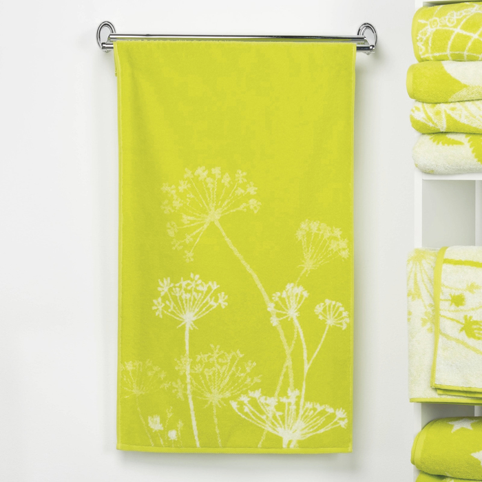 Полотенце махровое "Этель" Зонтики, цвет лайм, 70х130 см, 100% хл, 420 г/м²