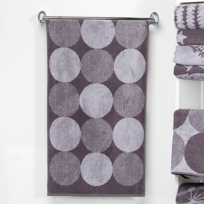 Полотенце махровое "Этель" Конфетти, цвет дымка, 70х130 см, 100% хл, 420 г/м²