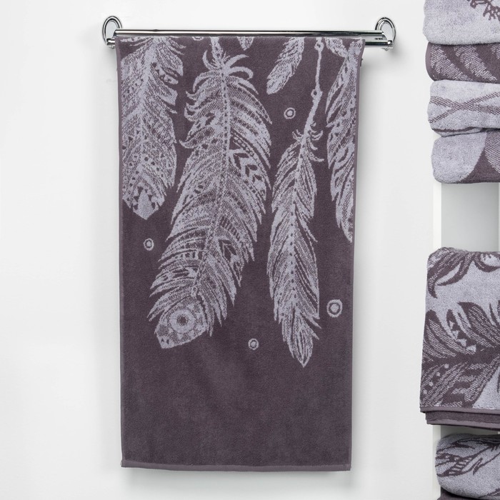 Полотенце махровое "Этель" Легкость, цвет дымка, 70х130 см, 100% хл, 420 г/м²