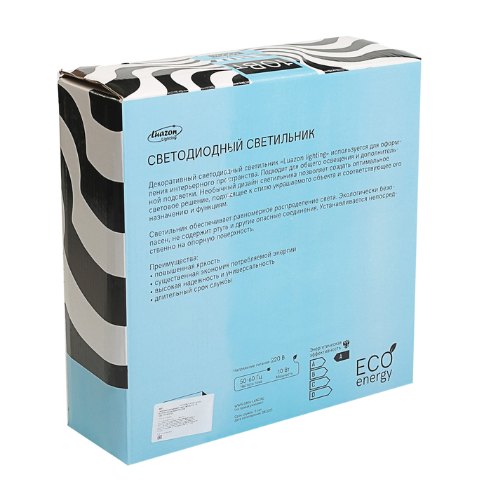 Светильник светодиодный Luazon Lighting E-01, 10 Вт,230 мм,650 Лм,4000К,IP40,220В "ЦВЕТОК"