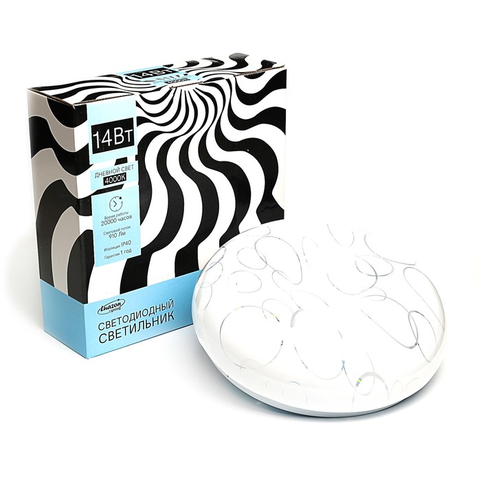 Светильник светодиодный Luazon Lighting E-24, 14 Вт,300 мм,910 Лм,4000К,IP40,220В "ОРИОН"