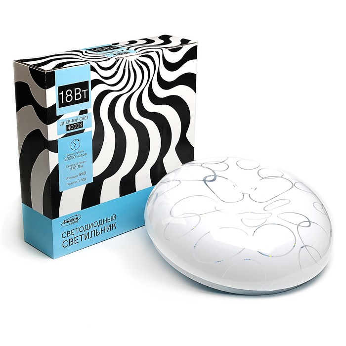 Светильник светодиодный Luazon Lighting E-25, 18 Вт,350 мм,1170 Лм,4000К,IP40,220В "ОРИОН"