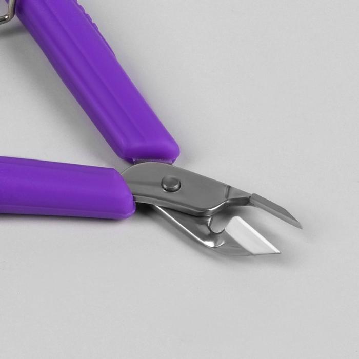 Кусачки для кутикулы, 1 пружина, 10см, рабочая область-8мм, цвет МИКС