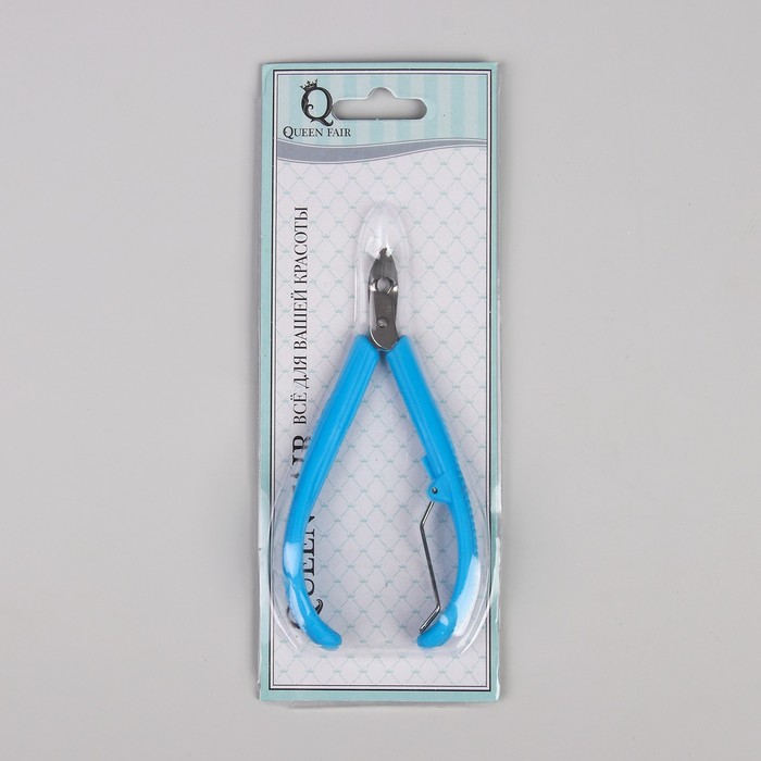 Кусачки для кутикулы, 1 пружина, 10см, рабочая область-8мм, цвет МИКС
