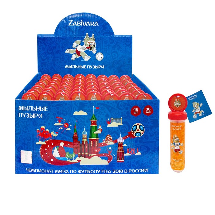 Мыльные пузыри в колбе с термопленкой, 2 стикера, 30 мл, 2018 FIFA World Cup Russia™