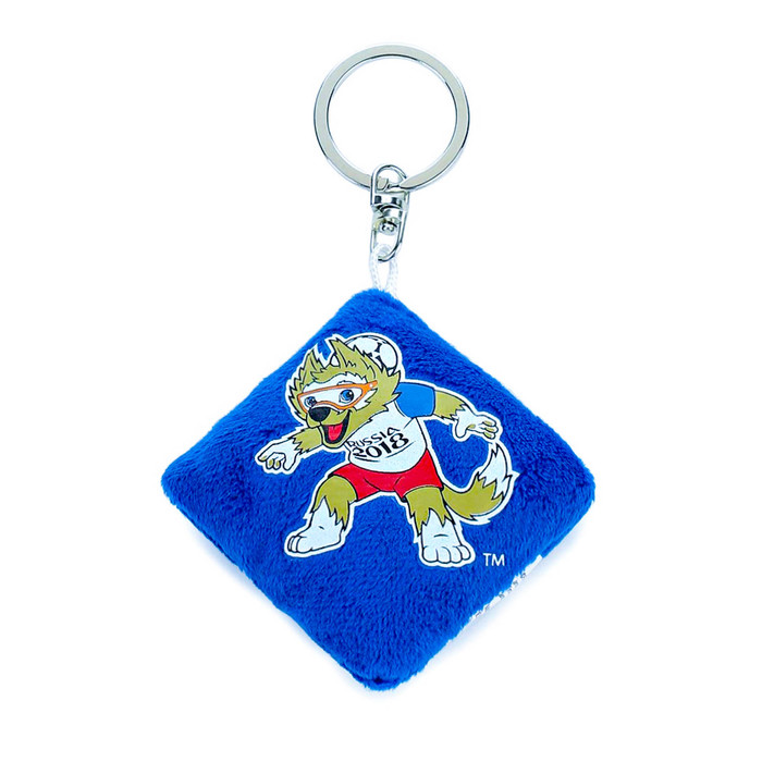 Брелок-подушечка с термопринтом Zabivaka, 6 х 6 см, 2018 FIFA World Cup Russia™, МИКС