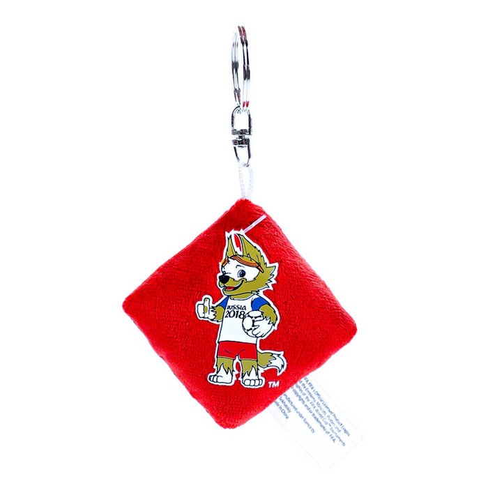 Брелок-подушечка с термопринтом Zabivaka, 6 х 6 см, 2018 FIFA World Cup Russia™, МИКС