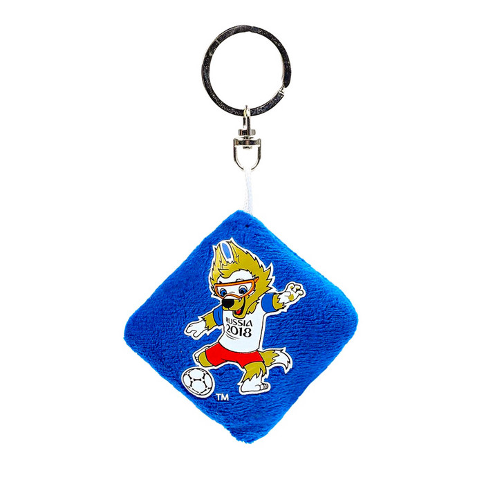 Брелок-подушечка с термопринтом Zabivaka, 6 х 6 см, 2018 FIFA World Cup Russia™, МИКС
