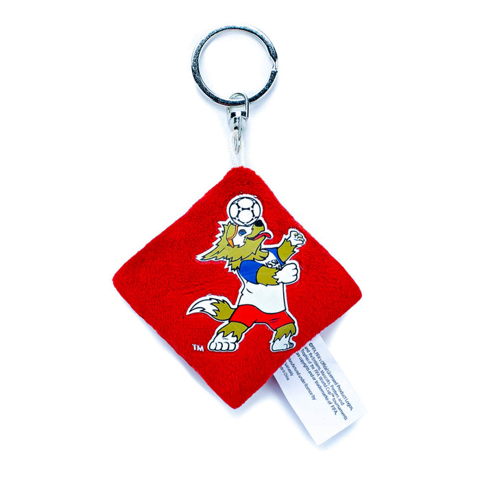 Брелок-подушечка с термопринтом Zabivaka, 6 х 6 см, 2018 FIFA World Cup Russia™, МИКС