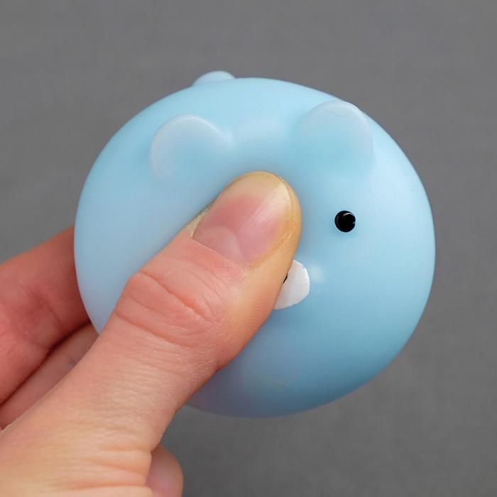 Мялка антистресс "Мишка", цвет голубой