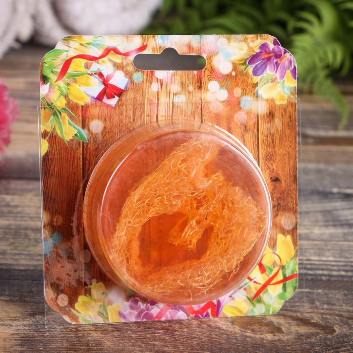 Мыло с мочалкой из люфы "Кофе", "Добропаровъ", 80 гр