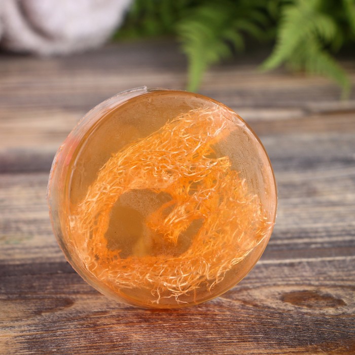 Мыло с мочалкой из люфы "Кофе", "Добропаровъ", 80 гр