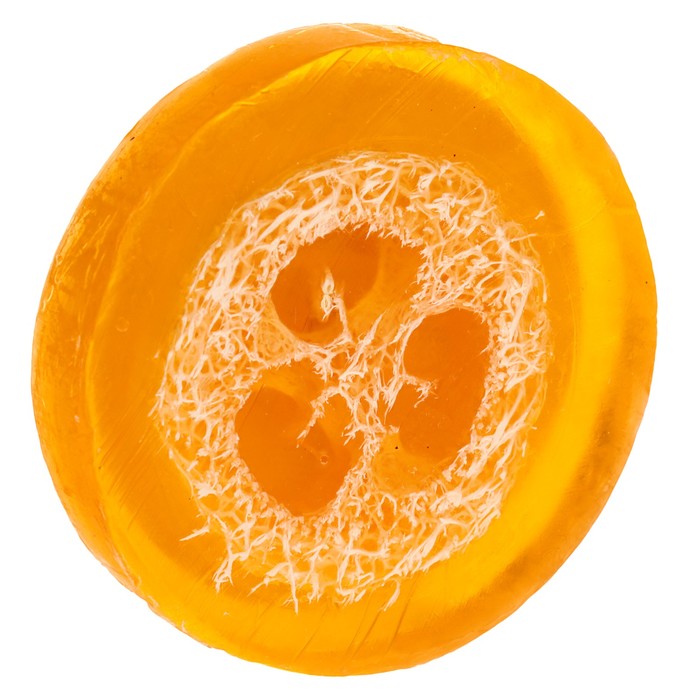 Мыло с мочалкой из люфы "Апельсин", "Добропаровъ", 80 гр