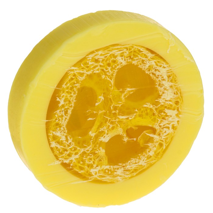 Мыло с мочалкой из люфы "Банан", "Добропаровъ", 80 гр