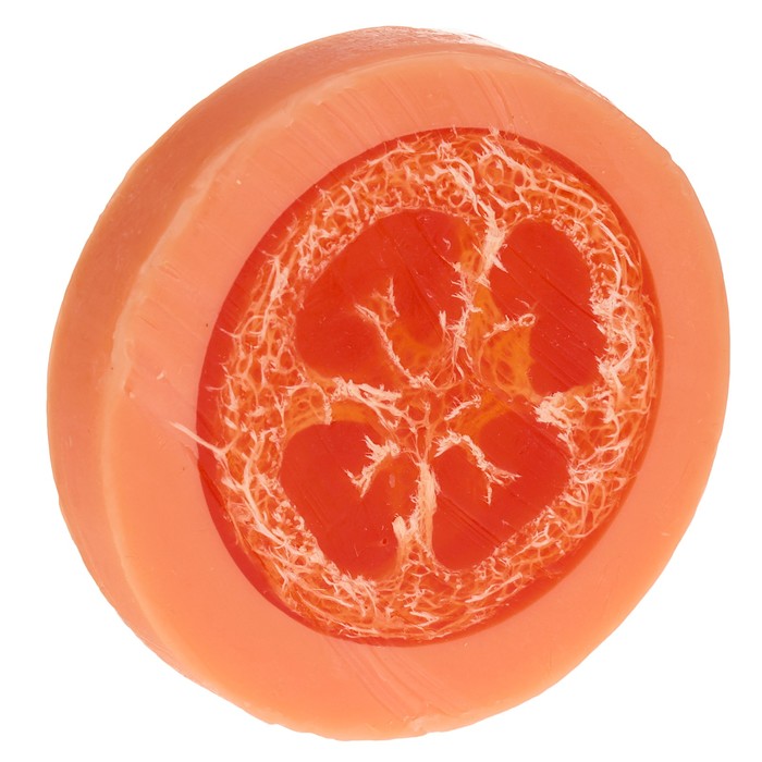 Мыло с мочалкой из люфы "Грейпфрут", "Добропаровъ", 80 гр