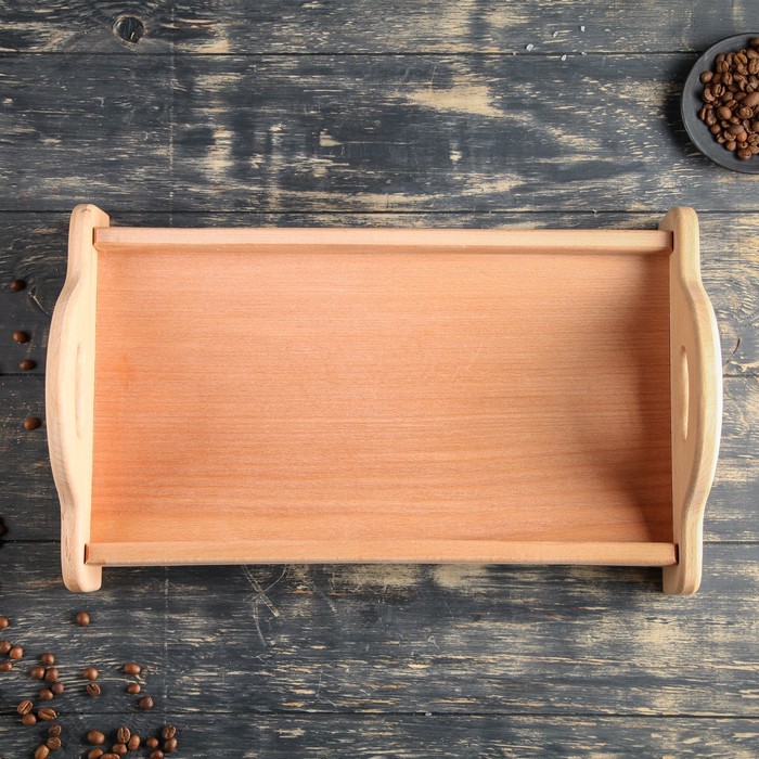 Поднос деревянный, массив бука, 43 х 27 см