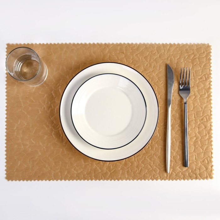 Салфетка кухонная "Разлом" 42х28 см, цвет бежевый