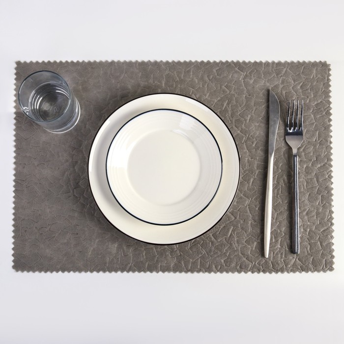 Салфетка кухонная "Разлом" 42х28 см, цвет серый