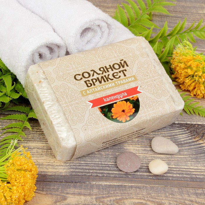 Соляной брикет с алтайскими травами "Календула" 1,35 кг