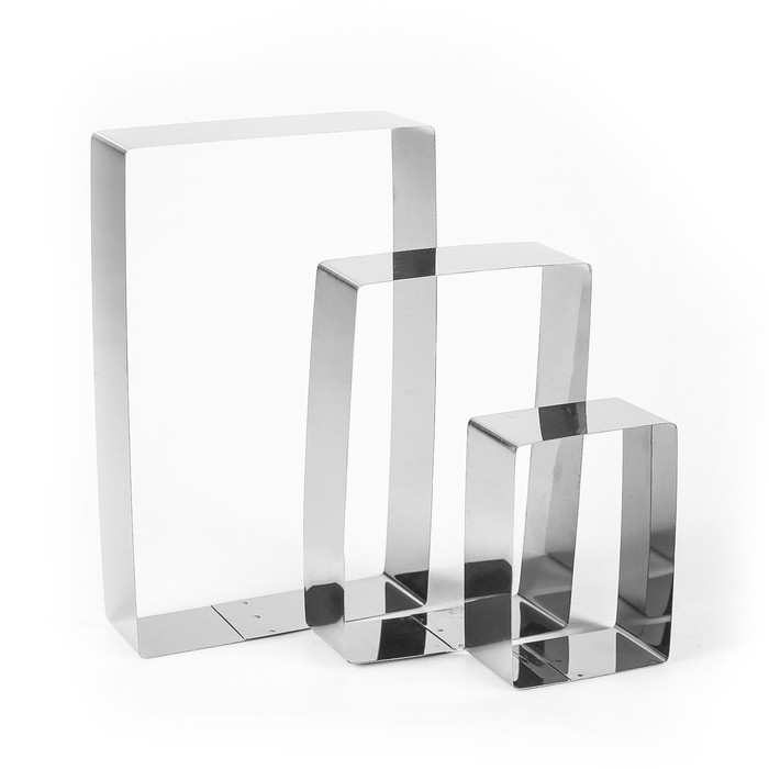 Набор форм для выпечки и выкладки "Прямоугольник", 25 х 15 х 5 см, 3 шт.