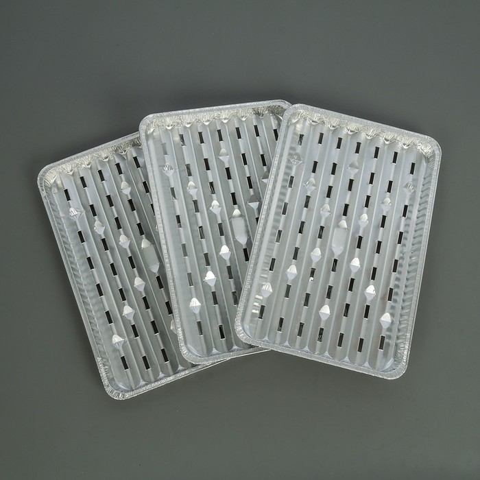 Набор алюминиевых одноразовых грилей 3 шт.