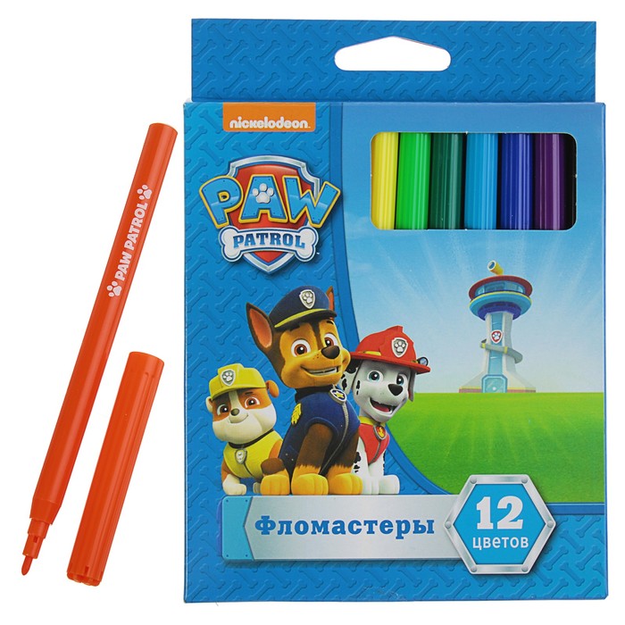 Фломастеры 12 цветов "Щенячий патруль "