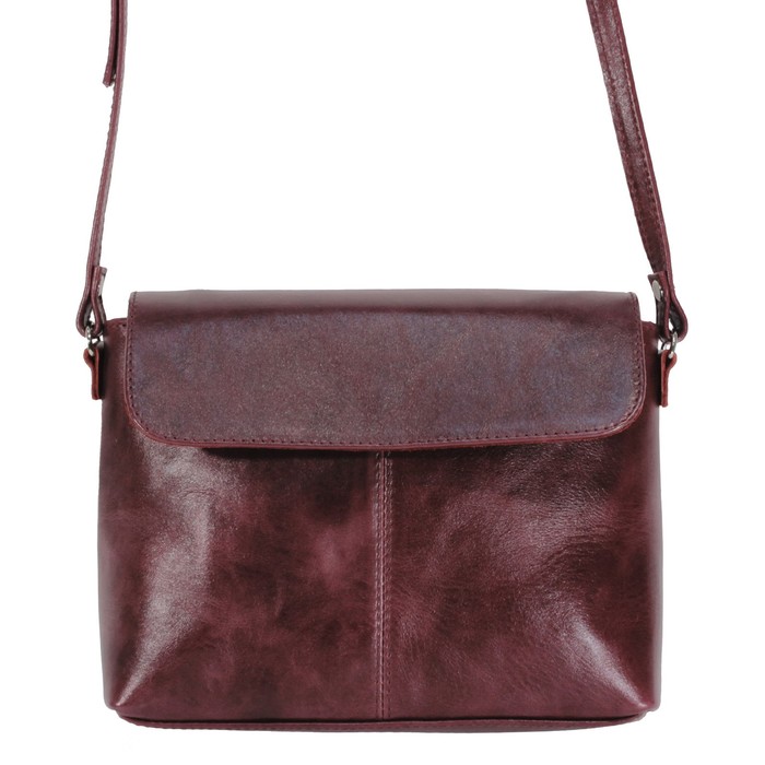 Сумка женская на длинном ремне, цвет бордовый