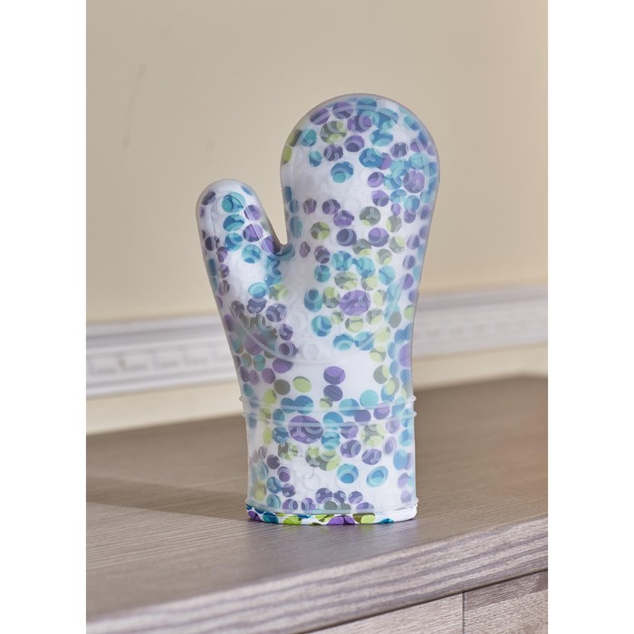 Рукавица с силиконом "Калейдоскоп", размер 18х30 см