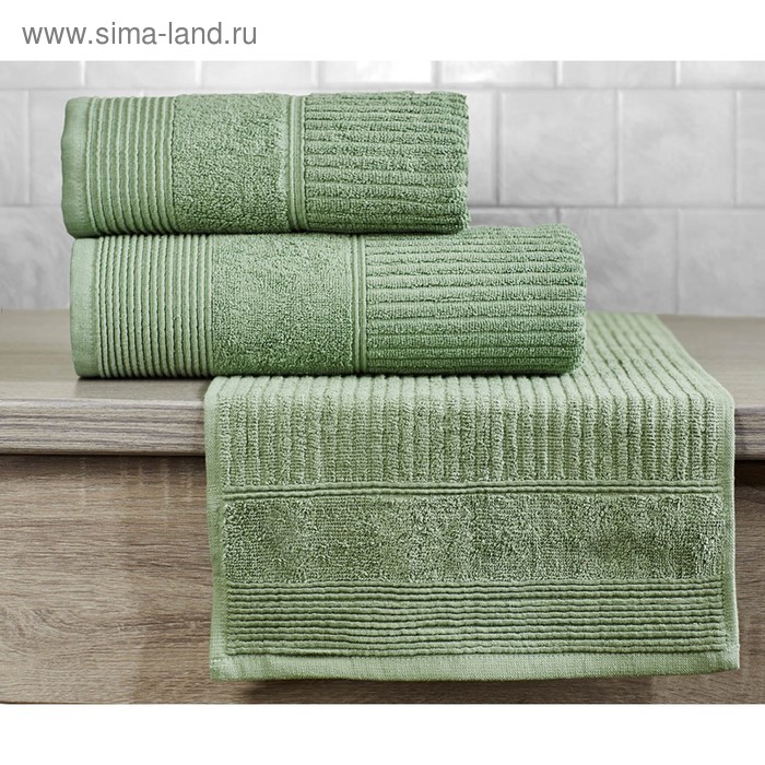 Полотенце «Вита», размер 70 × 140 см, цвет зелёный