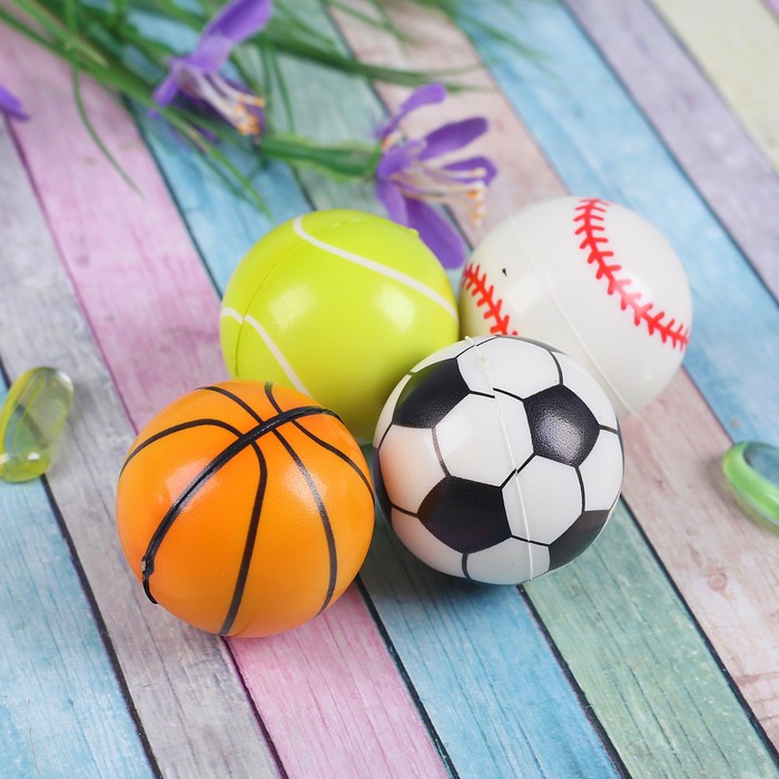 Мяч мягкий "Спорт" 4,5 см, цвета МИКС