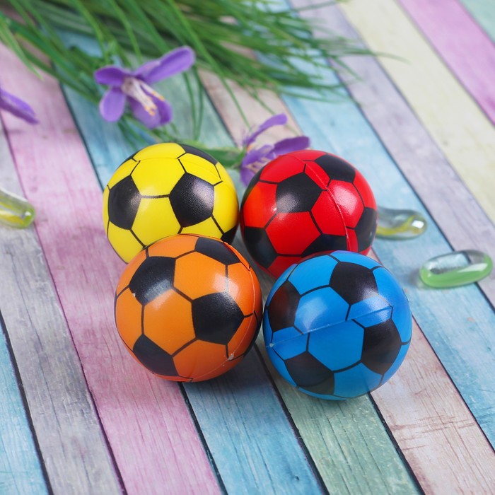 Мяч мягкий "Футбол" 4,5 см, цвета МИКС