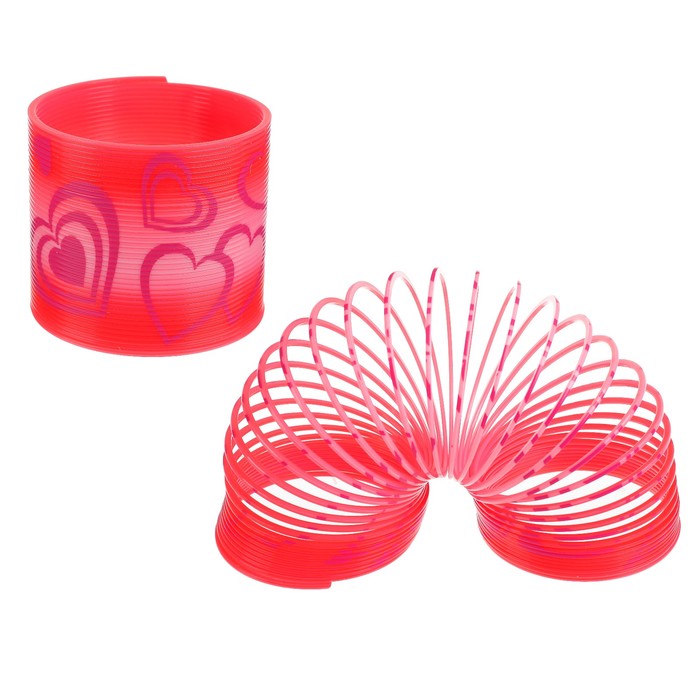 Пружинка-радуга "Сердечки", цвета МИКС