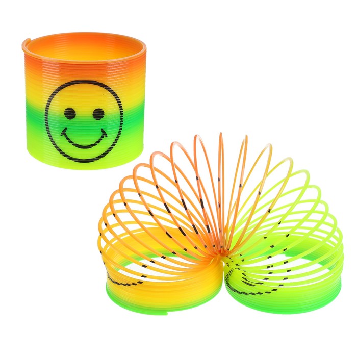 Пружинка-радуга "Смайлы", цвета МИКС