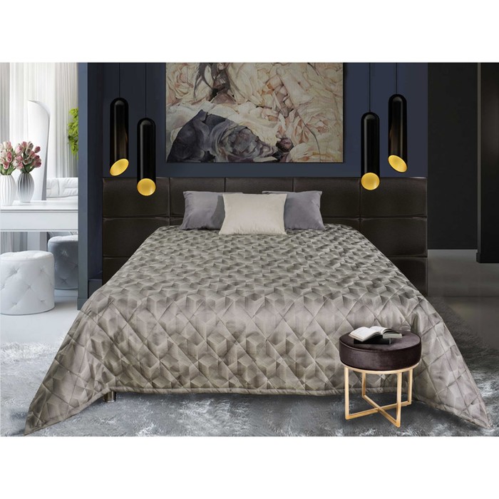 Покрывало Livia "Кубо", размер 240х240 см, цвет серый