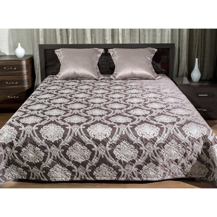 Покрывало Rebecca "Седжано", размер 240х240 см, цвет коричневый