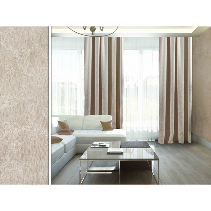 Штора Irmina "Минори", размер 140х270 см-1 шт., цвет бежевый